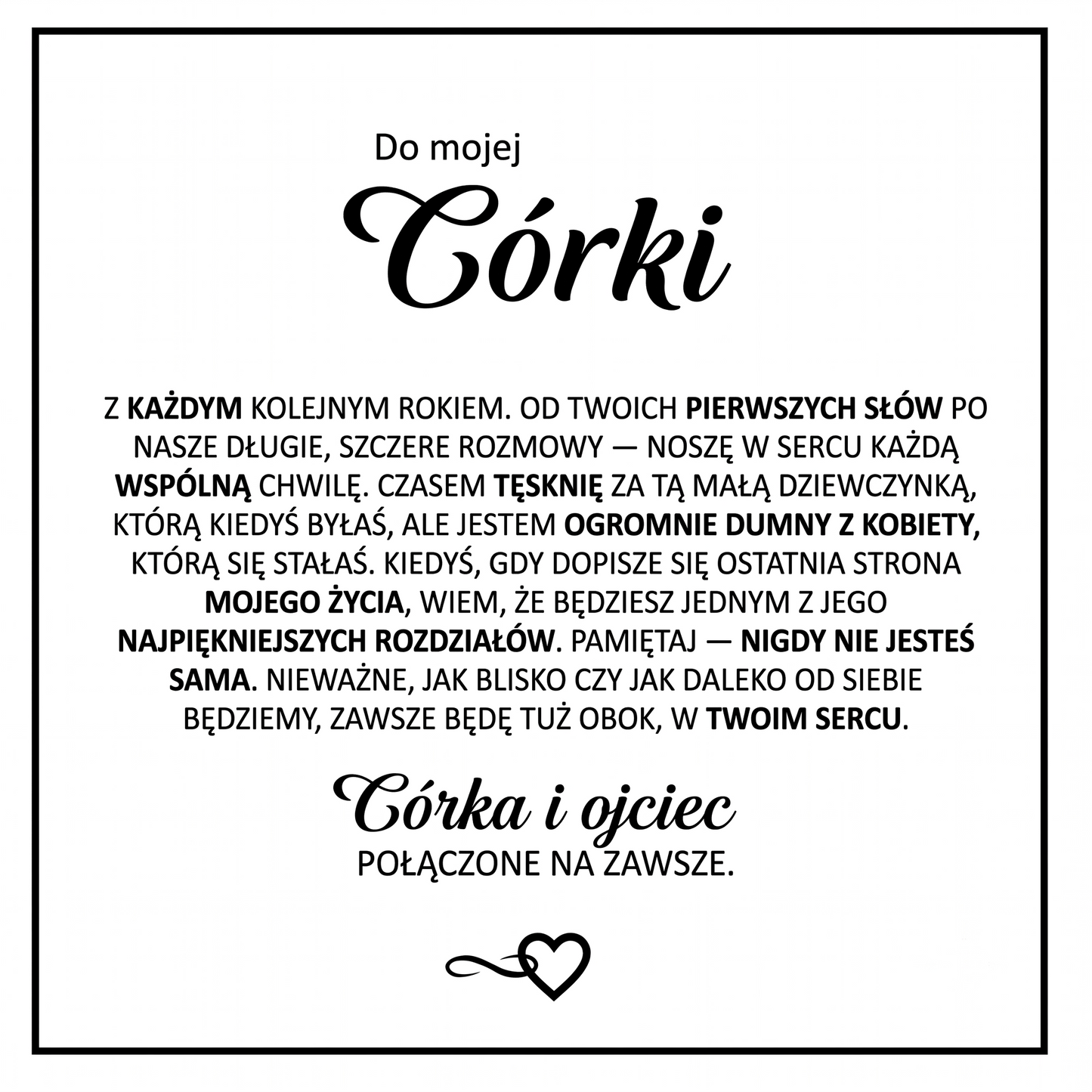 Bransoletka "Dla Mojej Córki" — Razem na Zawsze