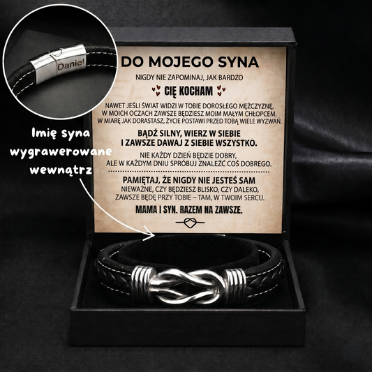 Grawerowana bransoletka „Do mojego syna”